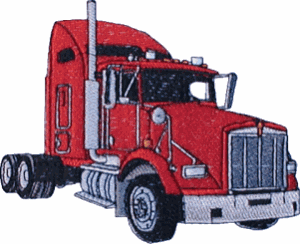 Kenworth Tractor, Smaller Embroidery Design by Grand Slam Designs