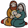 Joseph, Mary, & Baby Jesus Appliqué