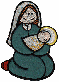 Mary & Baby Jesus Appliqué