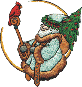 Old Saint Nick On a Crescent Moon