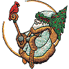 Old Saint Nick On a Crescent Moon