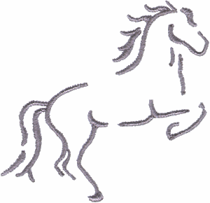 Rearing Mustang Sketch, large