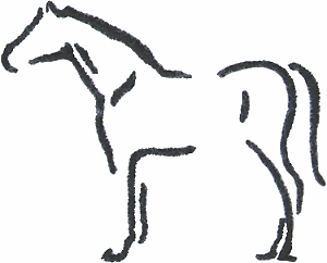 Standing Stallion Sketch, small