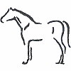 Standing Stallion Sketch, small