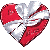 "Be Mine" Heart Applique with Ribbon - Small