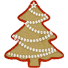 Christmas Tree, cookie appliqué