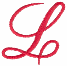 Fancy Monogram L Embroidery Design by Kinship Kreations