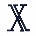 Diplomat Monogram Letter X (large)