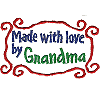 Label: Made with Love by Grandma (swirls)