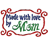 Label: Made with Love by Mom (swirl)