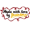 Label: Made with Love by Grandma (ribbon)