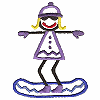 Stick Snowboarding Girl