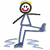 Stick Ice Skating Boy