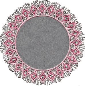 Round Lace Edge Doily, med