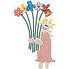 Mom with Flower Bouquet
