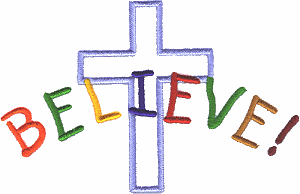 Mulicolor "Believe!" Cross