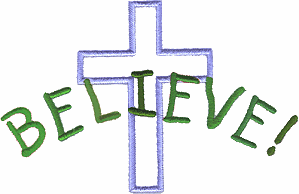 "Believe!" Cross