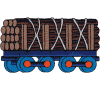 Logging Toy Train Car