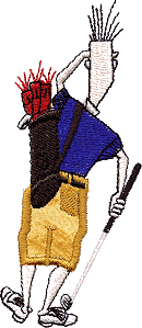 Golf Dude off the Tee appliqué (large)