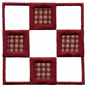 Nine Patch Quilt Square Appliqué