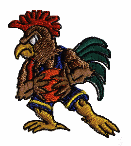 Basketball Stance Rooster/Gamecock