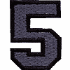Small Varsity 2 Color Number 5
