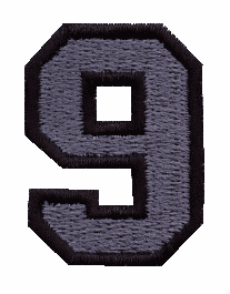 Small Varsity 2 Color Number 9