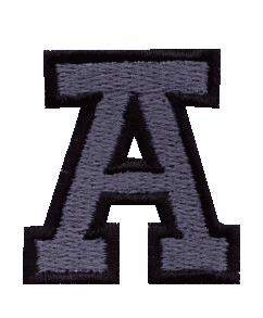Small Varsity 2 Color Letter A