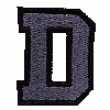 Small Varsity 2 Color Letter D