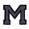 Small Varsity 2 Color Letter M