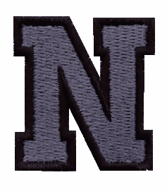 Small Varsity 2 Color Letter N