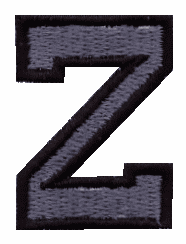 Small Varsity 2 Color Letter Z