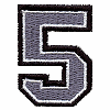 Small Varsity 3 Color Number 5