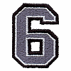 Small Varsity 3 Color Number 6