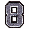 Small Varsity 3 Color Number 8