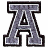 Small Varsity 3 Color Letter A