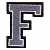 Small Varsity 3 Color Letter F