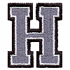 Small Varsity 3 Color Letter H