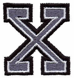 Small Varsity 3 Color Letter X