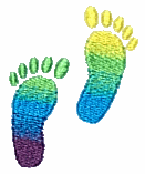 Groovy Rainbow Feet