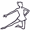 Kneeling Dancer Outline / smaller