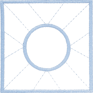 Quilt Block with Circle center