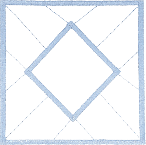 Quilt Square with Diamond Center