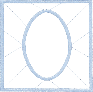 Quilt Square with Oval center