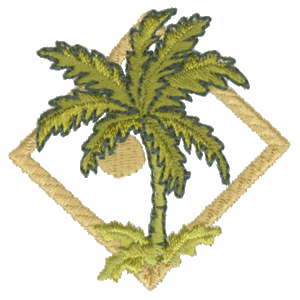Palm in Diamond Frame