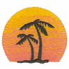 Silhouette Palms w/Sun