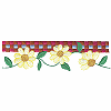 Checkered Border w/Flowers