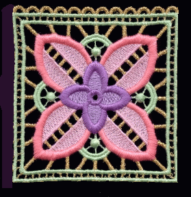 Square Floral Lace, middle