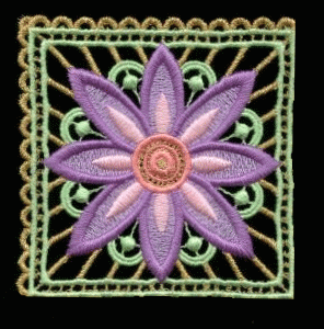 Square Floral Lace 2, corner