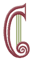 Romanesque 3 Letter C, Larger